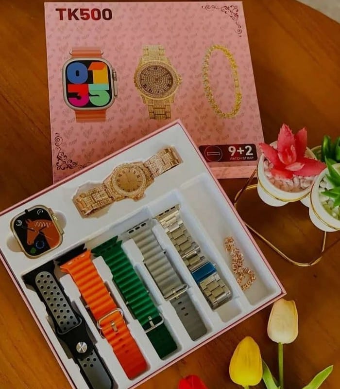 un coffret cadeau contenant une montre connectée TK500