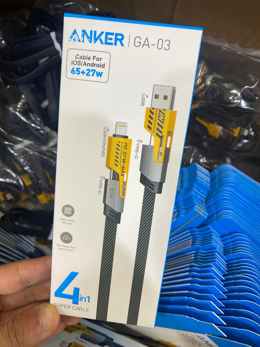 Câble de charge Anker GA-03 "4 en 1 Super Cable 